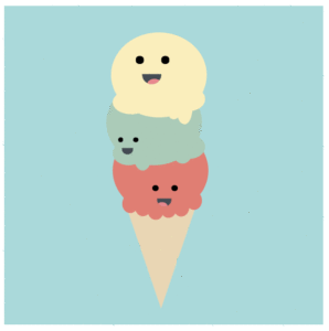 Animated gelato image made with CSS